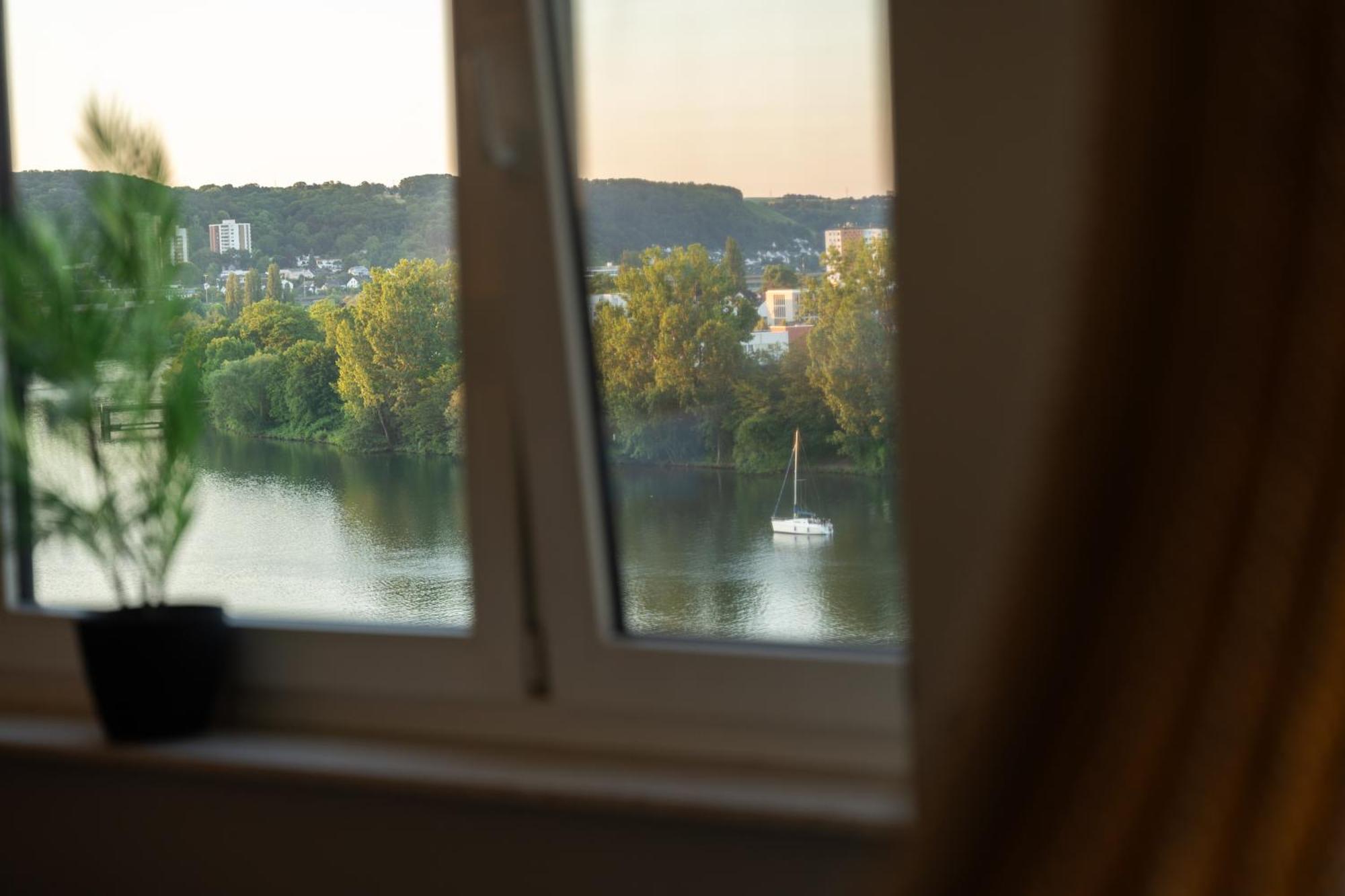 Penthouse Wohnung Mit Schoenem Moselblick In Metternich Кобленц Экстерьер фото